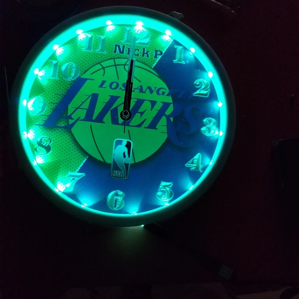 LA Lakers led lights clock